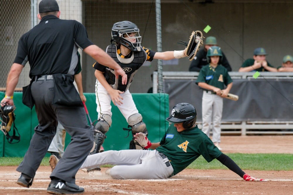 Die Mainz Athletics gewannen auch ihr drittes Gruppenspiel deutlich mit 3:13. (Foto: Iris Drobny)
